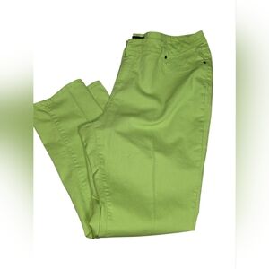 Ashley Stewart Lime Green Straight Leg Jeans 20 Spring Beachy